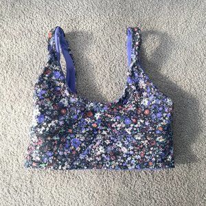 Lululemon Align Bra in Charged Indigo/Flower Burst Multi sz 4